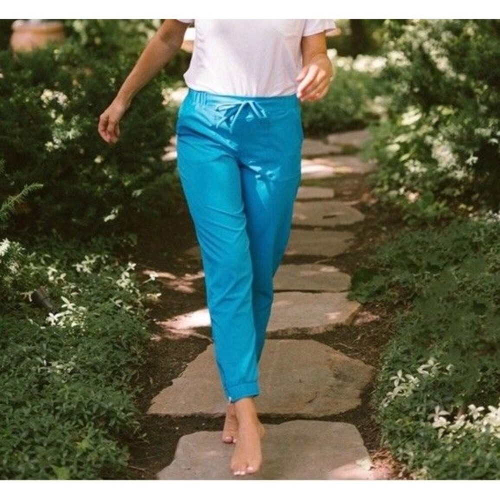 Albion Fit Jetsetters Jogger Pants Cobalt Blue XS Petite Casual Athleisure Cute